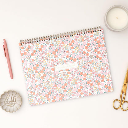 Blue Sky Weekly Planner Pad 300g Cardboard, Undated Weekly Safety Wirebound Top Bound (Navy, 12" x 9")