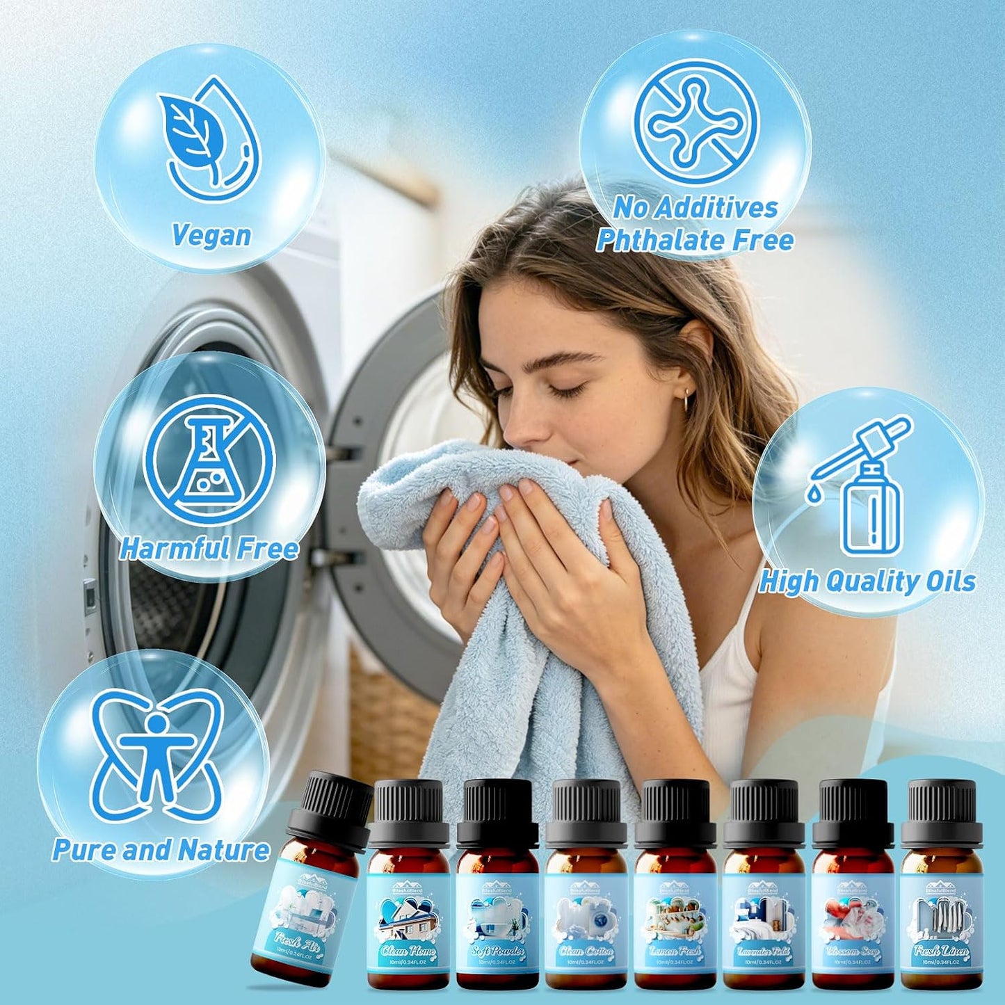Fragrance Essential Oils Set, Essential Oils for Diffuser, for Home, Skin, Candle & Soap Making-Tea Tree, Lavender, Peppermint, Rose and More, with Gift Card for Friend, Teacher, Mom(20×5ml