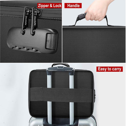 DocSafe 5200°F Fireproof Document Organizer Box with Lock, Heat Insulated