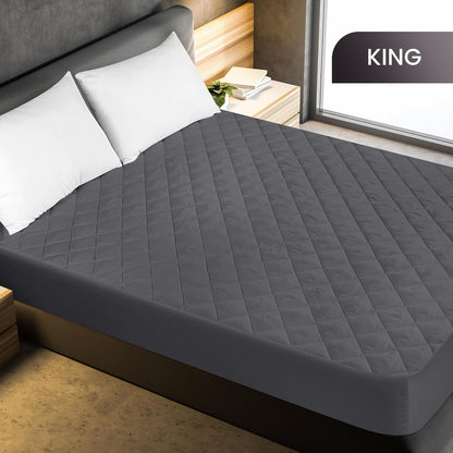 Quilted Fitted Mattress Pad, Queen Mattress Protector Topper with Deep Pocket Stretches up to 16 Inches, Machine Washable Mattress Cover by Utopia Bedding (White)