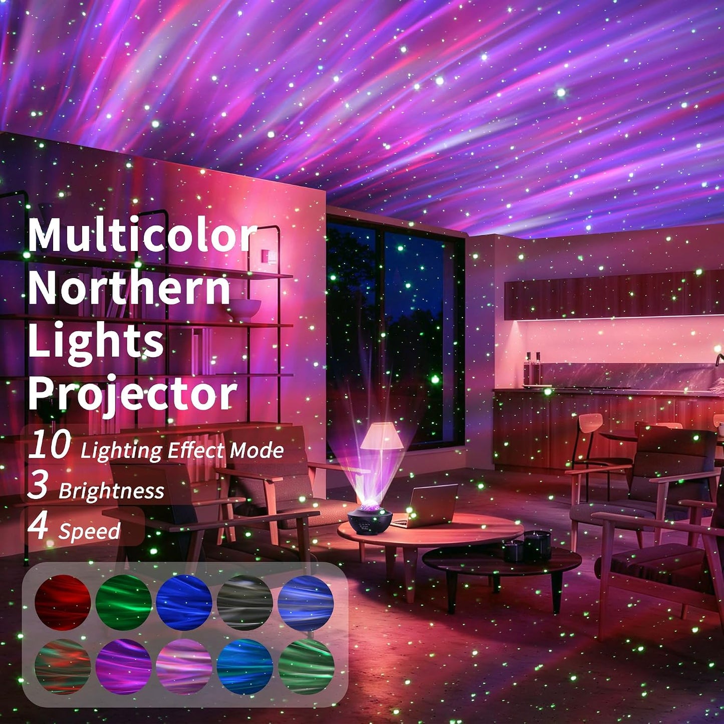 itayak Galaxy Star Projector,Nebula LED Night Light for Room Decor, Ocean Wave Starry Sky Light Projector for Bedroom Home Theater, Remote & Bluetooth Speaker, Christmas for Kids Boy Girl Adults