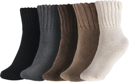 BenSorts Women's Winter Boots Socks Thick Warm Cozy Crew Socks Solid Color Gifts