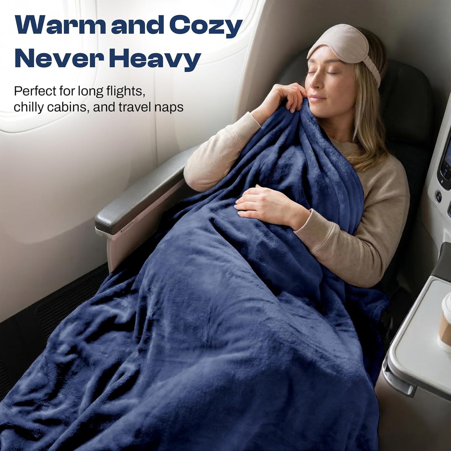 EverSnug Travel Blanket and Pillow - Premium Soft 2 in 1 Airplane Blanket with Soft Bag Pillowcase, Hand Luggage Sleeve and Backpack Clip (Grey)