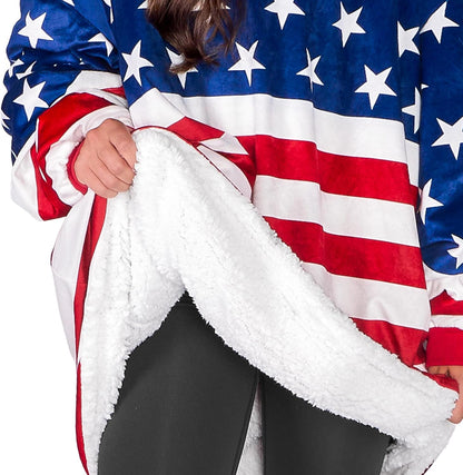 Bare Home Wearable Blanket Hoodie - Soft Plush Sherpa - Warm and Cozy - Oversized Wearable Blanket