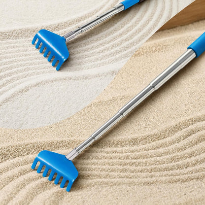 2Pcs Mini Zen Garden Rake Tools, Garden Sand Rake Feng Shui Decoration, Miniature Tabletop Rock Sand Zen Garden Accessories for Home Office(Blue + Black)