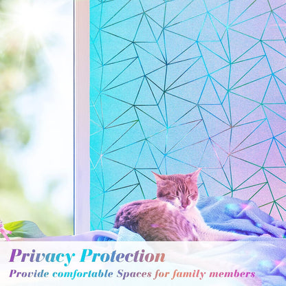 Coavas Blackout Window Privacy Film, Geometric Pattern, 11.8" x 78.7"