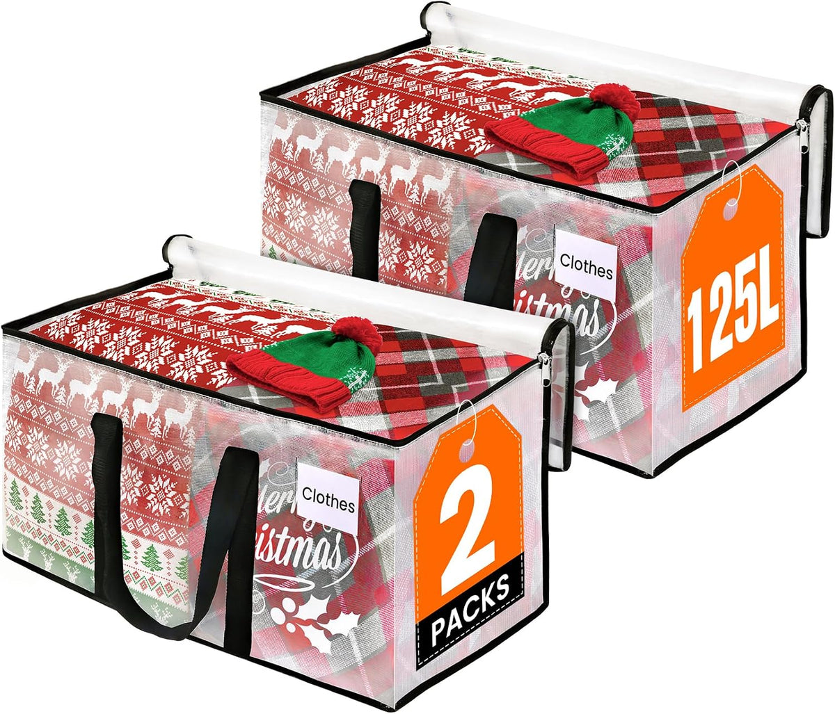 RoomHacks Moving Bags, Heavy Duty Large Storage Bags, 88L, Clear