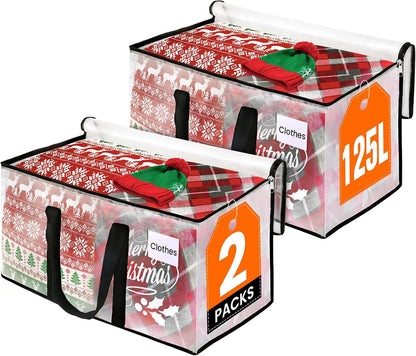 RoomHacks Moving Bags, Heavy Duty Large Storage Bags, 88L, Clear