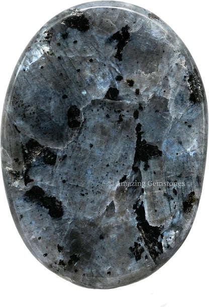 Amazing Gemstone Labradorite Thumb Worry Stone, Anxiety Stone, Healing Crystals - Piedra Crystal Fidget for Gift, Meditation, Calming, Relaxation, Stress Relief - Colors B