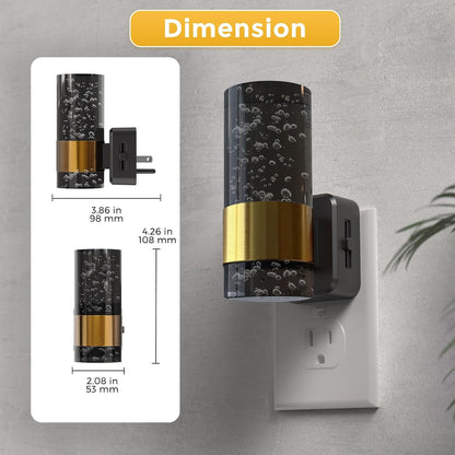 L LOHAS LED Night Lights Plug into wall, Amber Night Light with Adjustable Brightness, Plug in NightLight with Auto Light Sensor, Wall Sconce-Style Design Night Light for Bathroom,Hallway, 2 Pack