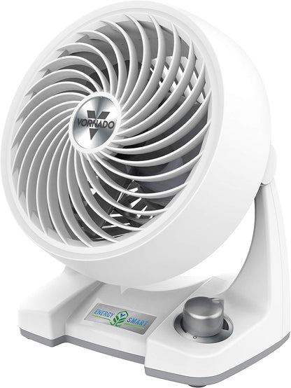 Vornado 133DC Energy Smart Compact Air Circulator with Variable Speed Control, DC Motor, Adjustable Tilt, Quiet Operation for Bedroom, Office, and Home Use, White