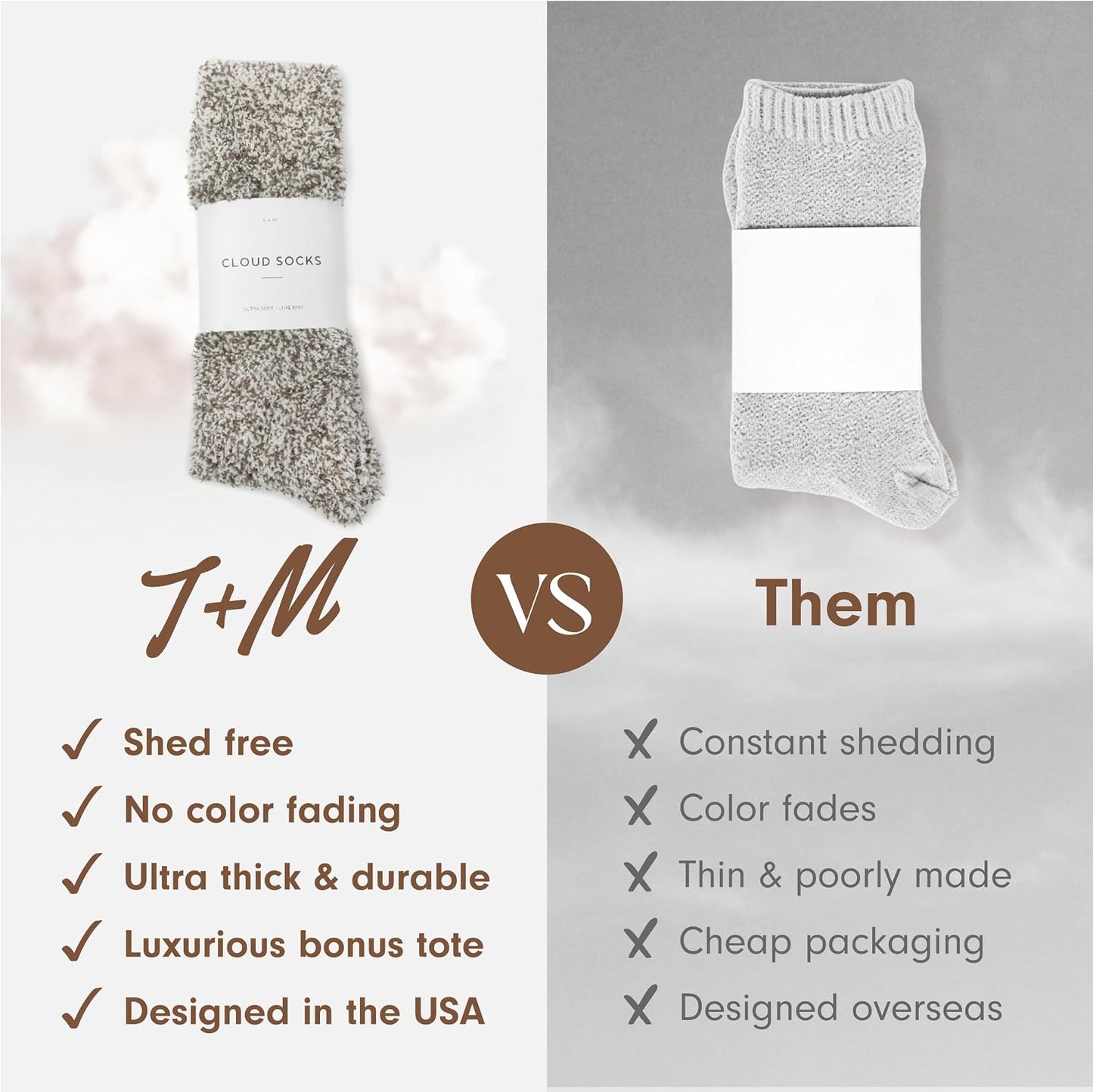 Unboxme Gifts Warm & Cozy Ultra-Luxe Cloud Sock, Gift for Women & Men