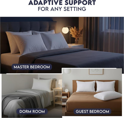 Utopia Bedding Down Alternative Bed Pillows for Sleeping Queen Size (White), Set of 2, Soft & Fluffy Pillow with Cooling, Hotel Quality, Gusseted Pillow for Back, Stomach or Side Sleepers