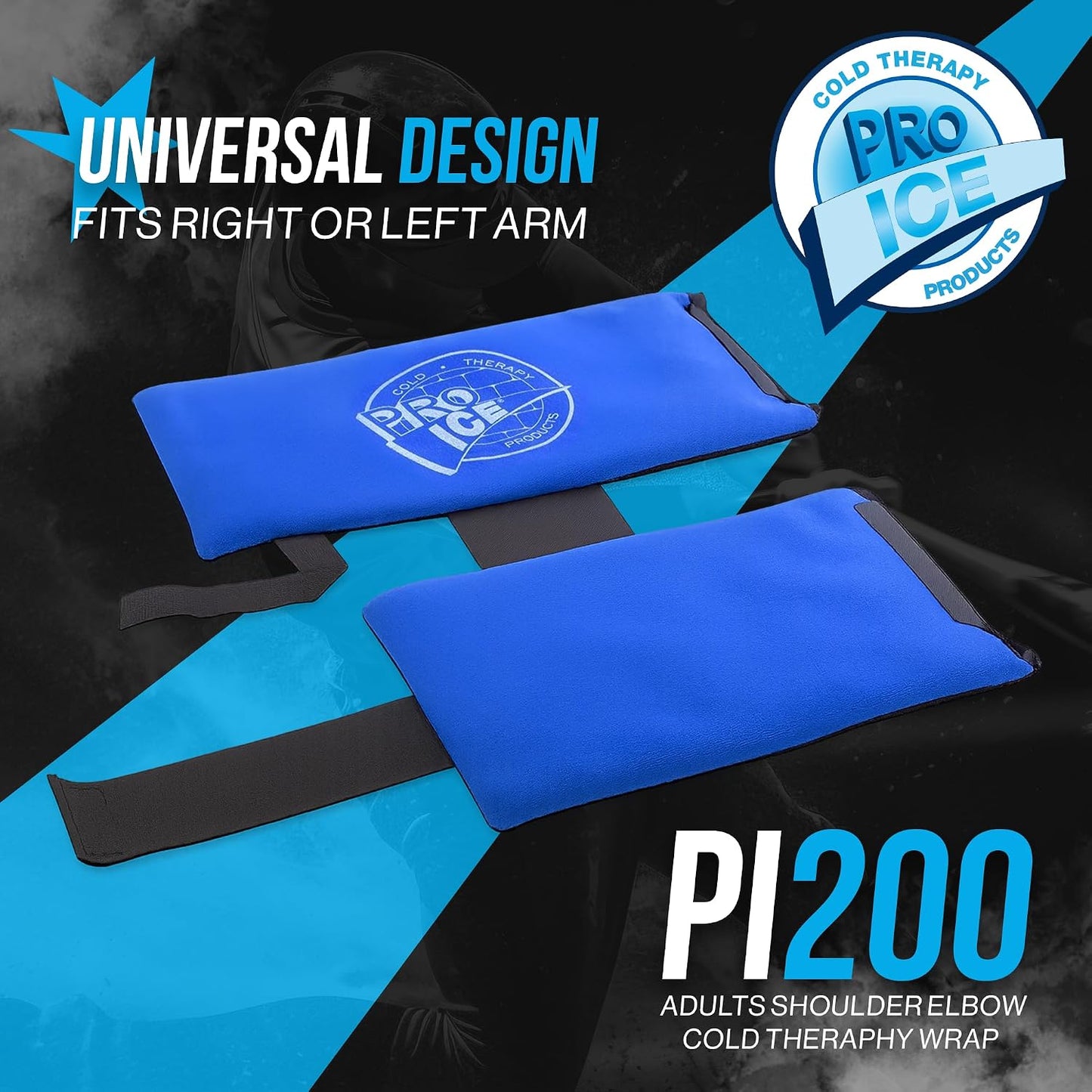 PRO ICE Shoulder Elbow Ice Therapy Wrap for Youth - Excellent for Treating Rotator Cuff injuries, Elbow Joint and Muscle Inflammation - Reusable Ice Packs Included - Arm Ice Pack Wrap for Pitchers