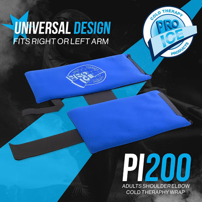 PRO ICE Shoulder Elbow Ice Therapy Wrap for Youth - Excellent for Treating Rotator Cuff injuries, Elbow Joint and Muscle Inflammation - Reusable Ice Packs Included - Arm Ice Pack Wrap for Pitchers