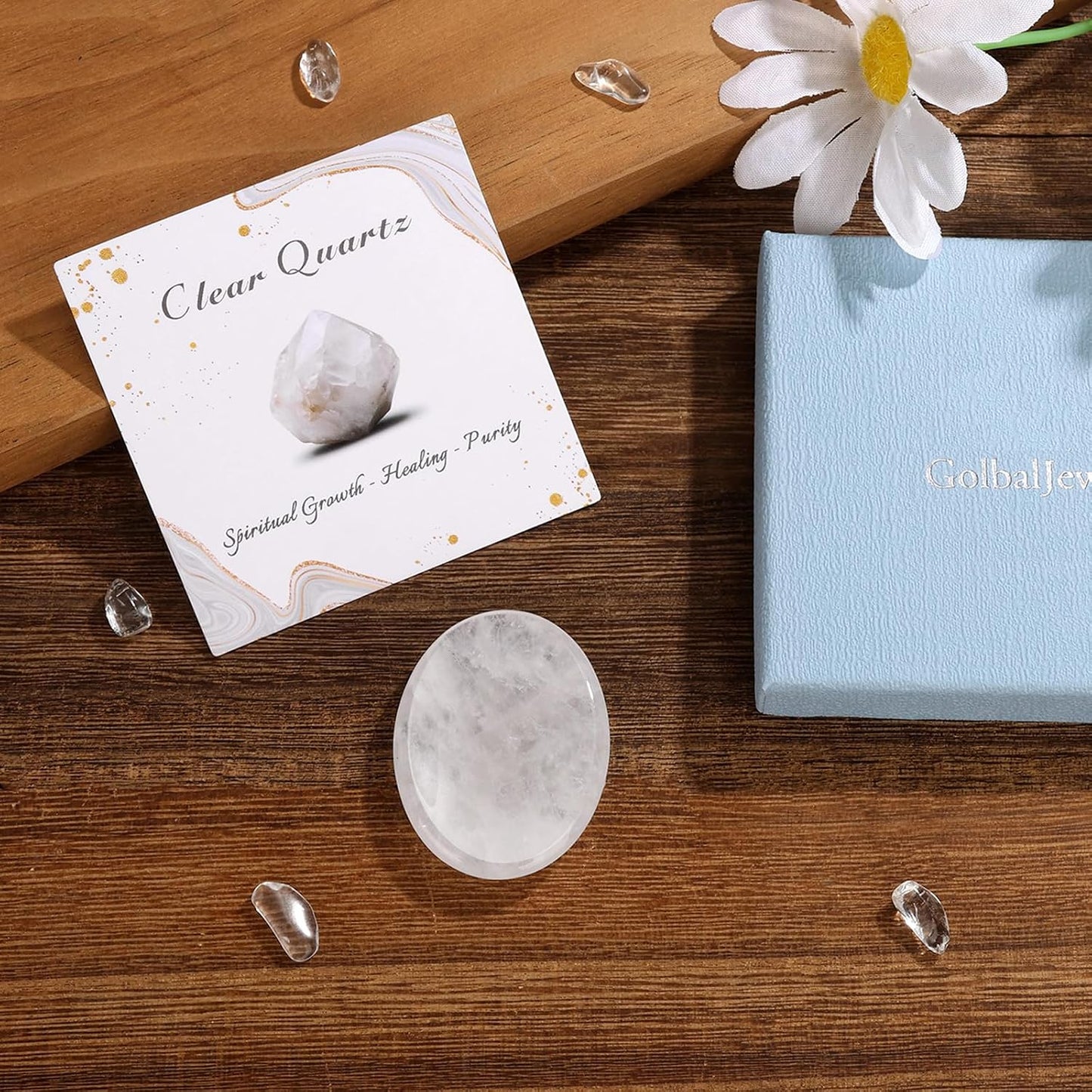 6PCS Thumb Worry Stone for Anxiety Healing Crystals Sets, Hand Carved Crystals and Healing Stones, Meditation Crystal Reiki Natural Relax Palm Stone for Anxiety Therapy Relief