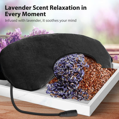 Ezona Heated Eye Mask, Warm Eye Compress Mask for Dry Eyes, Gray