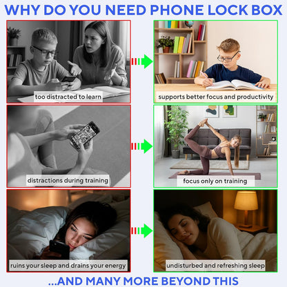 Phone Lock Box, Timed Lock Box Cell Phone Locker