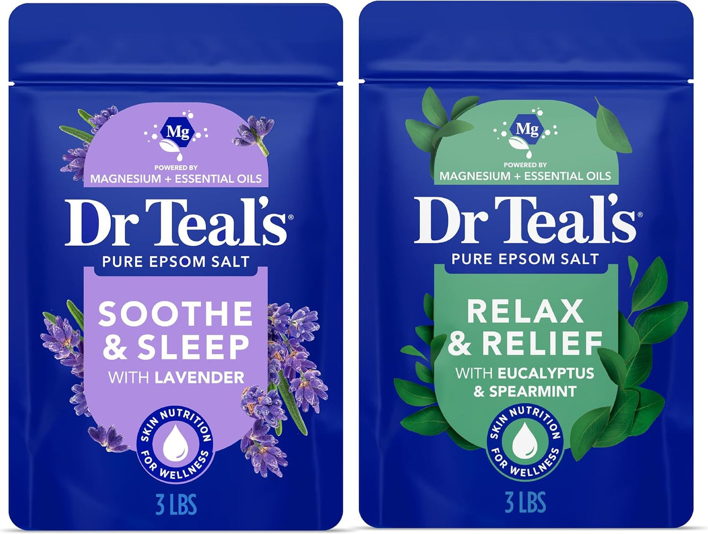 Dr Teal's Epsom Salt Soaking Solution, Soothe & Sleep, Lavender, 3lbs