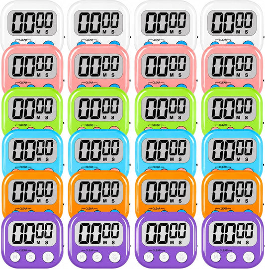 ZILLEEN Classroom Timers for Kids Classroom Magnetic Digital Kitchen Timers for Cooking Teachers Gym Game 6 Pcs