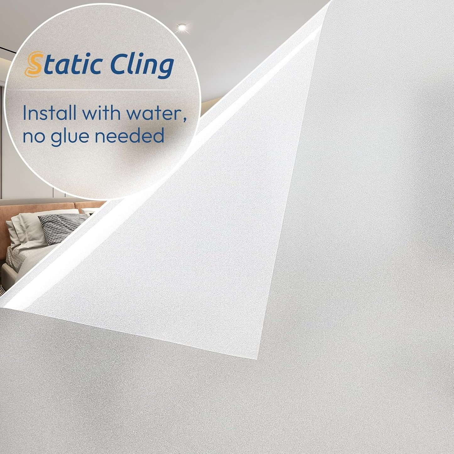 rabbitgoo Blackout Window Film Room Darkening Light Blocking 17.5" x 78.7" | Removable Static Cling without Glue, Tint & Privacy Film for Window Inside, Day & Night Sleep for Home Garage Bedroom House