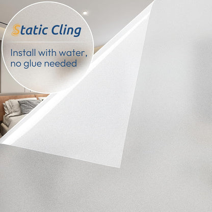 rabbitgoo Blackout Window Film Room Darkening Light Blocking 17.5" x 78.7" | Removable Static Cling without Glue, Tint & Privacy Film for Window Inside, Day & Night Sleep for Home Garage Bedroom House