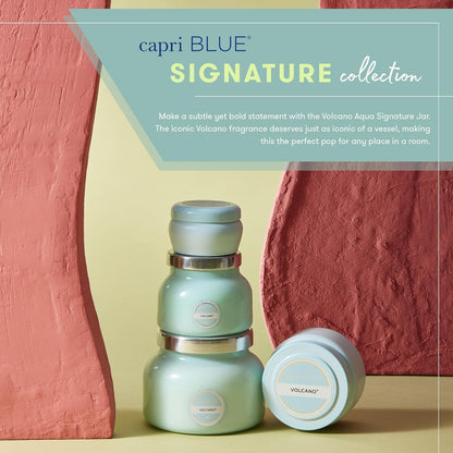 Capri Blue Volcano Scented Candles - Luxury Glass Jar Candles for Home Scented with Tropical Fruit & Sugared Citrus - Soy Wax Blend - Blue Color (19 oz)
