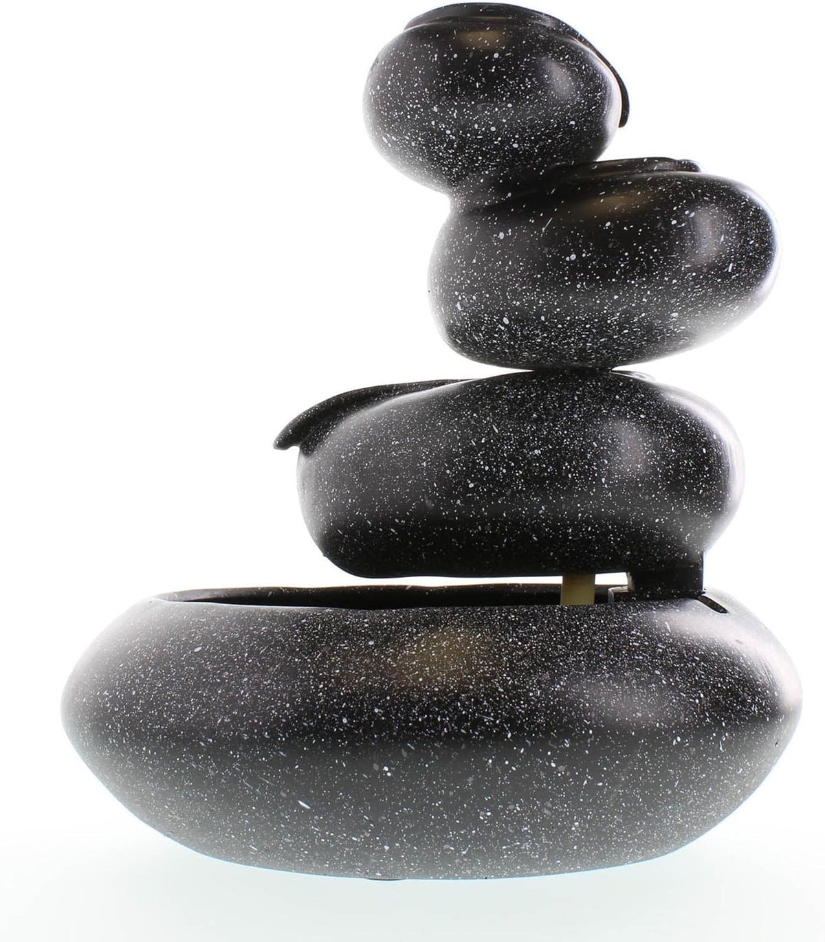 Zingz & Thingz Zen Collection Resin Tabletop LED Water Fountain, Four-Tier, 9.5x9.5x10
