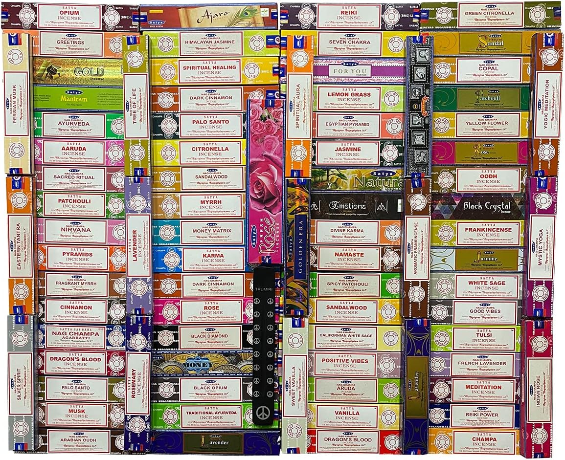 TRUMIRI Incense Stick Holder Bundle with Satya Sai Baba Nagchampa 250g Bulk Incense Sticks Nag Champa Agarbatti - Pack of 1 (Approx 250 Insence-Sticks)