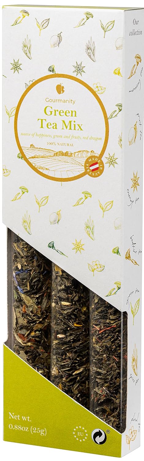 Gourmanity Bedtime Tea Sampler Gift Set, Naturally Calming Herbal Blends, Warm Up and Snuggle Down with our 3 Sleepy Tea Flavors, Product of Austria, 0.74oz