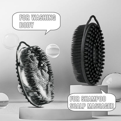 Silicone Body Scrubber Loofah 3 Pack Exfoliating Soft Loofah Shower Brush