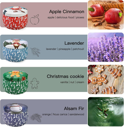 Scented Candles Gift Set, 8 Pack Soy Wax Candles for Women, Fresh Floral Summer Aromatherapy Scents for Home, Birthday, Thank You, Housewarming Gifts