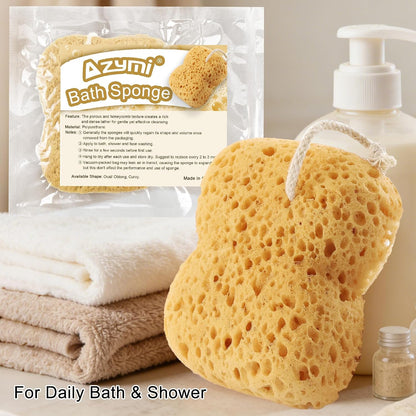 Bath Sponge, 2Pcs Large Shower Sponges for Women Men | Soft Sponge for Bathing, Exfoliating Wash Sponge Body Puff with Dense Foam for Gentle & Deep Cleanse for Sensitive Dry Skin