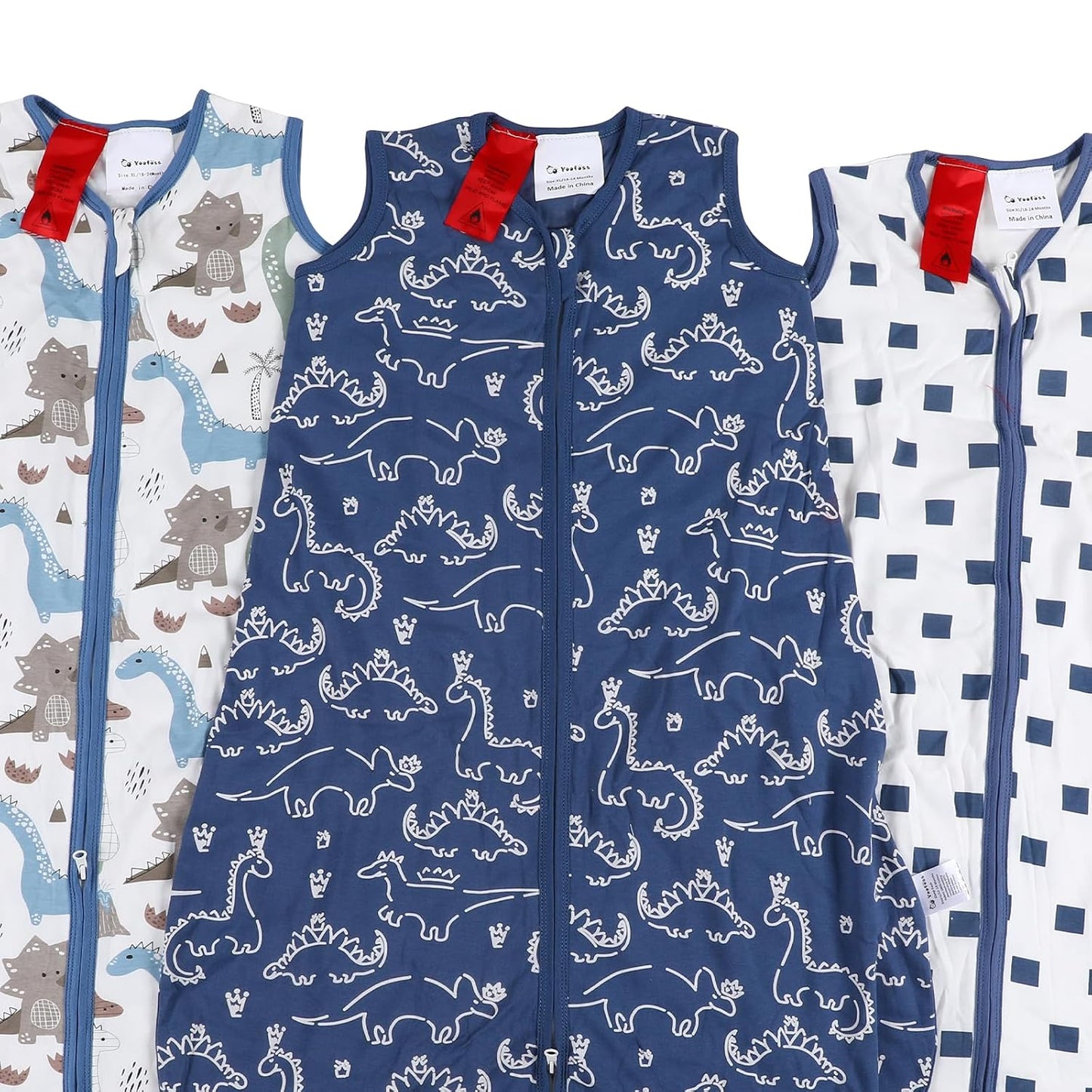 Yoofoss Baby Sleep Sack Baby Wearable Blanket 100% Cotton 2-Way Zipper Toddler Sleeping Sack
