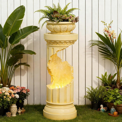 Sunlinua Modern Indoor Tabletop Water Fountain for Office Decor