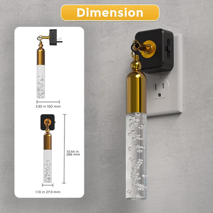 L LOHAS LED Night Lights Plug into wall, Amber Night Light with Adjustable Brightness, Plug in NightLight with Auto Light Sensor, Wall Sconce-Style Design Night Light for Bathroom,Hallway, 2 Pack