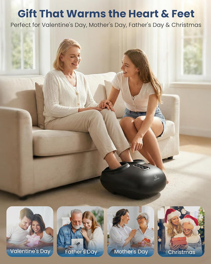 COMFIER [2026 Gift for Men,Women,Shiatsu Foot Massager with Fast Heat,Kneading Rolling Compression,Extra Vibration, FSA Eligible HSA Store, Plantar Fasciitis,Neuropathy Pain, Bigger Size 13IN