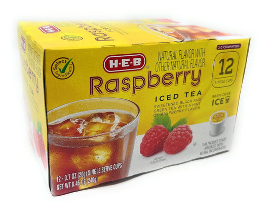 Raspberry Iced Tea Single Serve Compatible with Keurig K-Cup Brewers - 12 count
