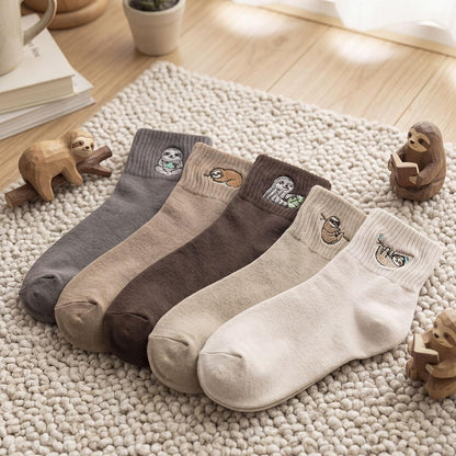 Eurzom 10 Pairs Socks Womens Crew Elastic Ankle Length Cotton Socks Aesthetic Cute Lightweight Low Cut Gifts for Women - Colors A