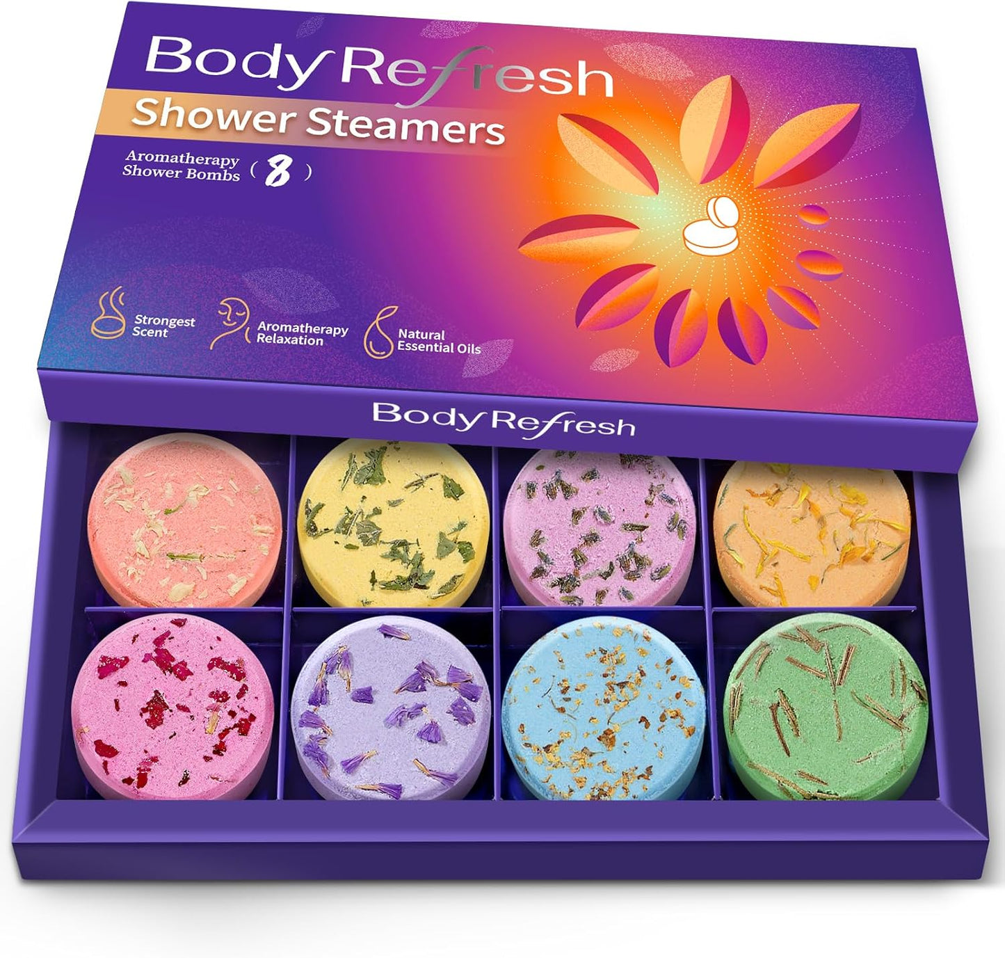 Shower Steamers Aromatherapy-8 Pack Shower Bombs with Essential Oils, Mothers Day Gifts for Mom Wife, Birthday Gifts for Women Self Care Relaxation Home SPA Teacher Appreciation Gift (Green)