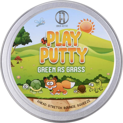 Inner-Active Play Putty Therapy Putty for Kids with Charms Green as Grass Theraputty Medium Resistance, Increase fine Motor Skills and Finger Strength, Occupational Therapy Toys
