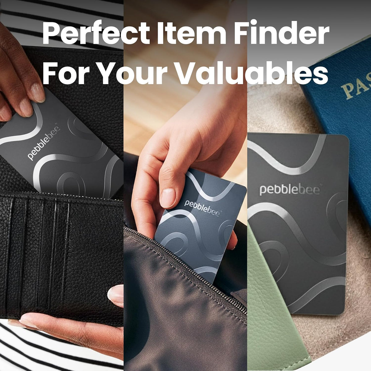 Pebblebee Clip 5 Bluetooth Tracker Tag for Keys & Bags, 130dB Siren