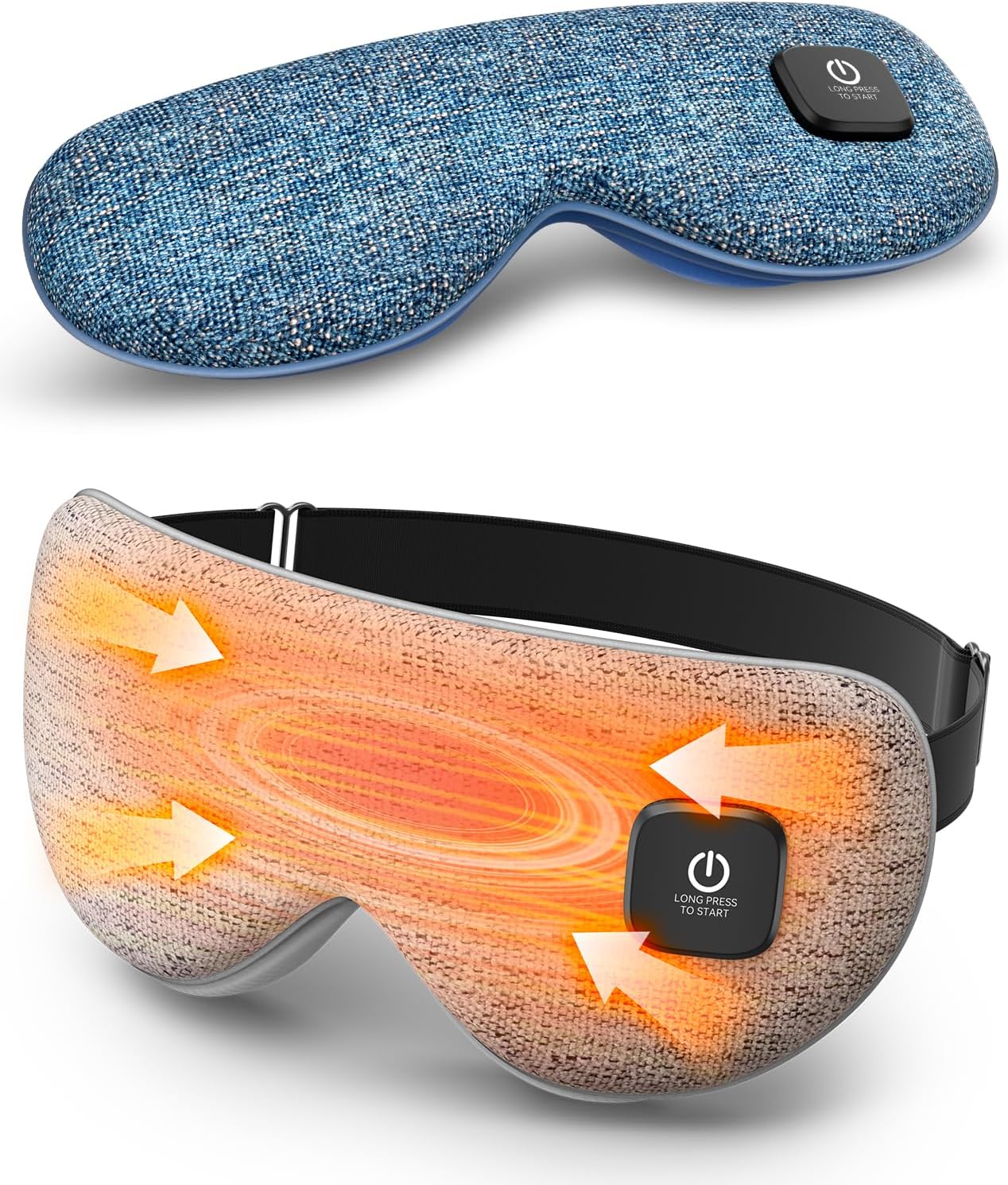 Heated Eye Mask - Cordless Eye Mask for Dry Eyes, FSA-HSA Eligible, Eye Relief, Improved Sleep, Washable Eye Heating pad for Travel and with Replaceable Shell