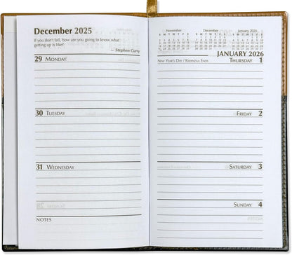 BookFactory 2026 Weekly Pocket Calendar Planner with Notepad