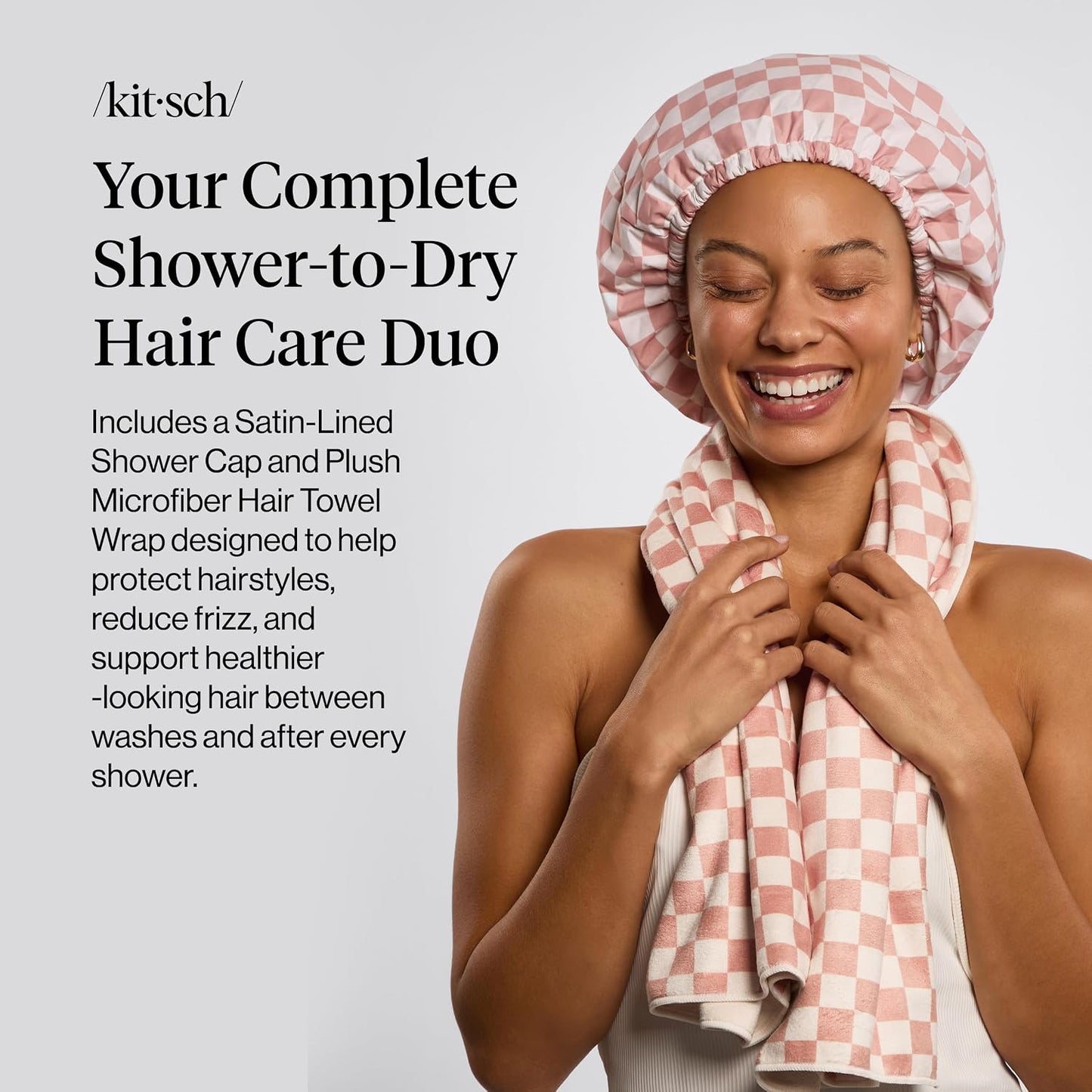 Kitsch Plush Microfiber Hair Towel Wrap for Women – Ultra Absorbent Microfiber Bath Towels for Wet, Curly, Long or Short Hair – Anti-Frizz Hair Wrap, Great Hair Care Gifts for Women