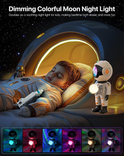 Rossetta Astronaut Galaxy Star Projector Night Light Projector for Kids | 29 Lighting Effects, Night Light Mode, Magnetic Head, Remote Control, Auto-Off Timer, Gifts for Kids, Adults, Party, Birthday