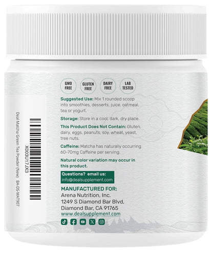 Organic Matcha Green Tea Powder, 2 lb (907g) | First Harvest, Culinary Grade | Japanese Sourced Cafe Mix | Zero Sugar, Keto Friendly, Non-GMO, Vegetarian