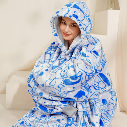 Narecte Cozy Oversized Blanket Hoodie Wearable Blanket Adults Soft Hooded Blanket Hoodie Birthday Gifts for Women Christmas - Colors A