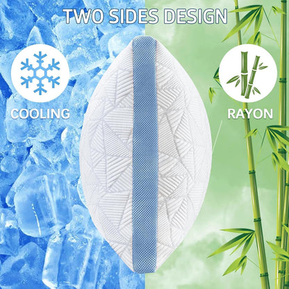 BETU Cooling Pillow Queen Size, Shredded Memory Foam Cool Pillow for Hot Sleepers, Adjustable Firm Soft Support Bed Pillows Perfect for Back Neck Pain and Side Sleeping with Pillow Case Cover, White