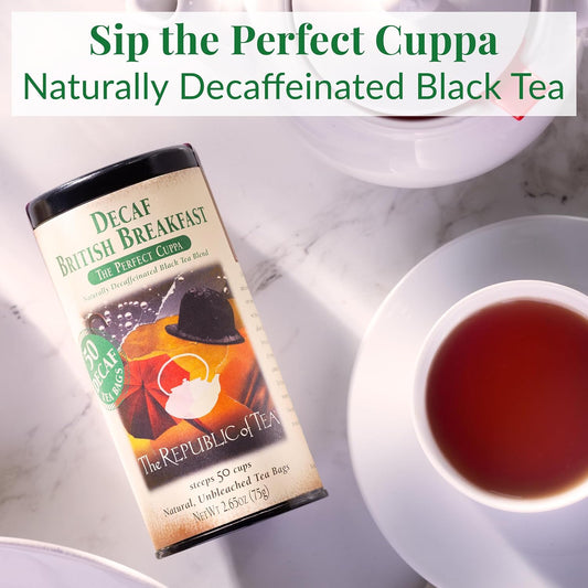 The Republic of Tea Decaf British Breakfast Black Tea, 50 Count